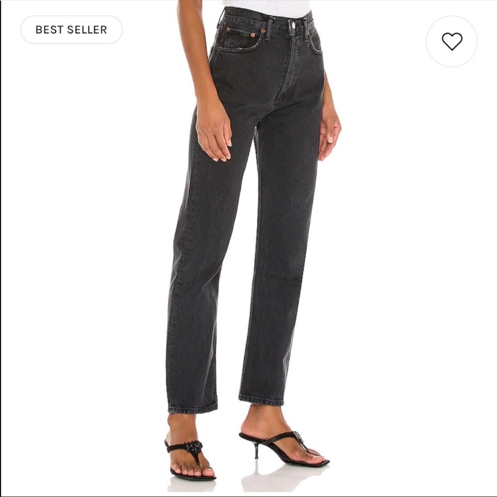 Agolde 90s pinch waist jeans in black tea